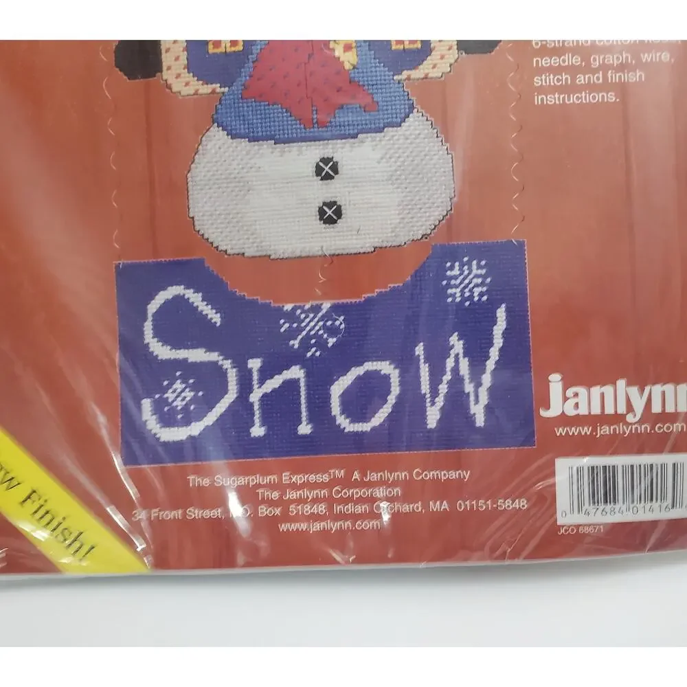 Janlynn Let It Snow Door Greeter Plastic Canvas Embroidery Kit Holiday Snowman